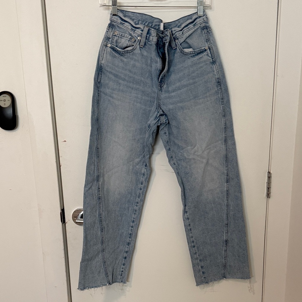 pistola Light Wash High-Rise Straight Jeans